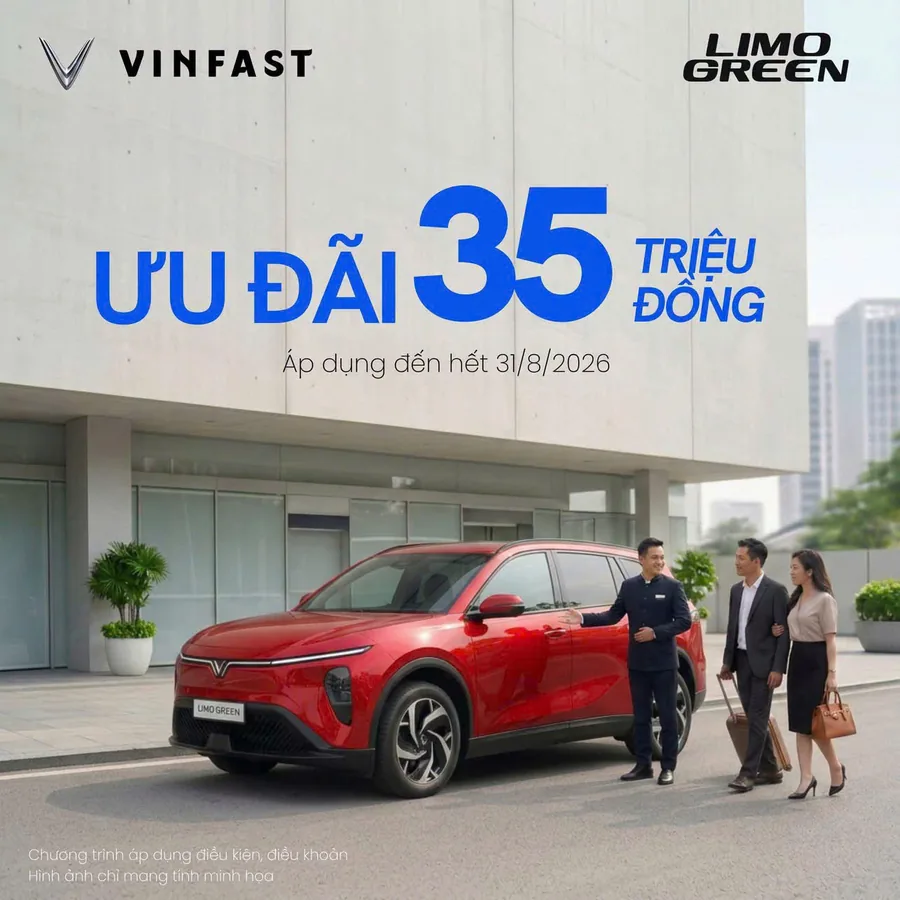 Ưu đãi VinFast Limo Green 35 triệu đồng